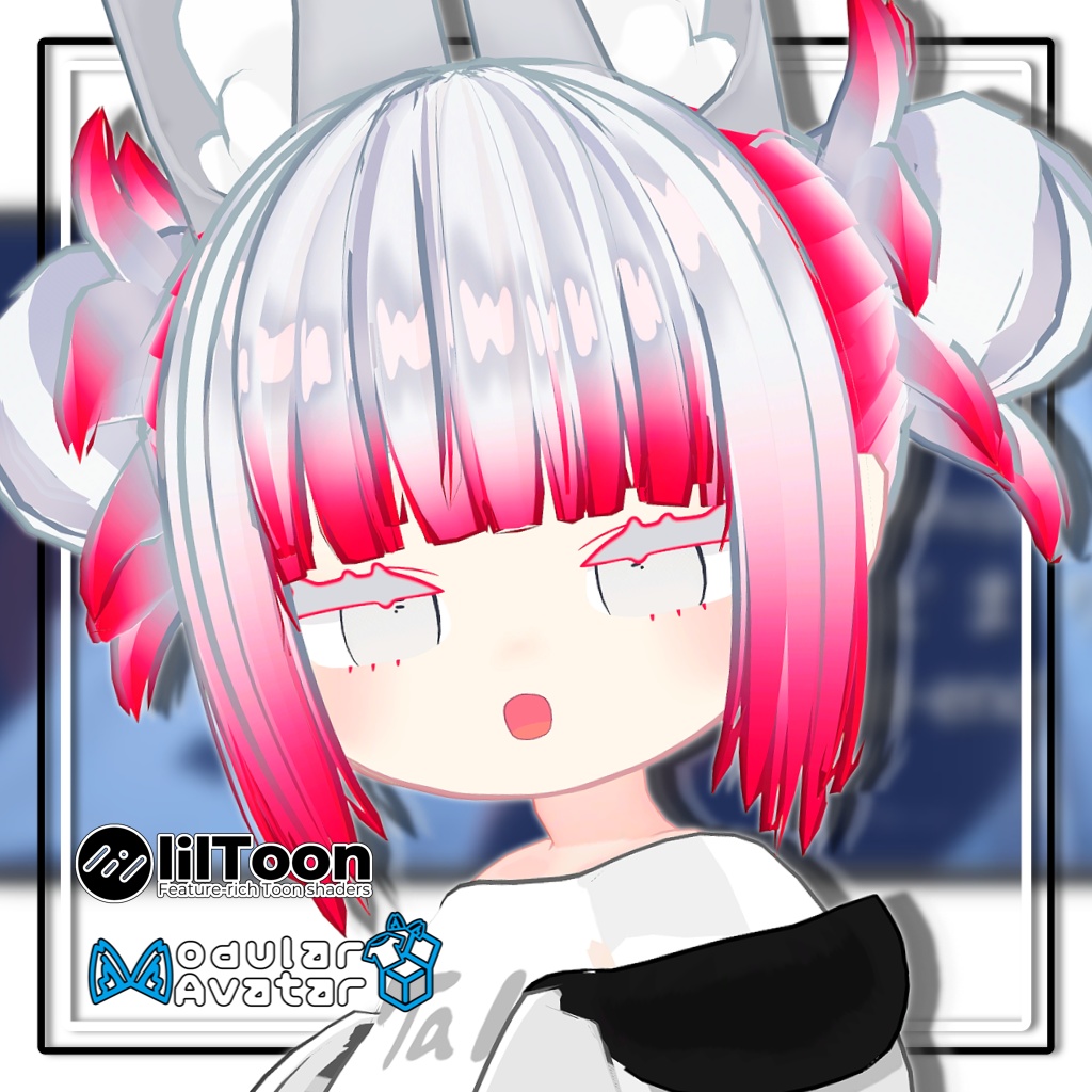 【7アバター対応】ツインお団子ヘア-リコリス【MA対応】