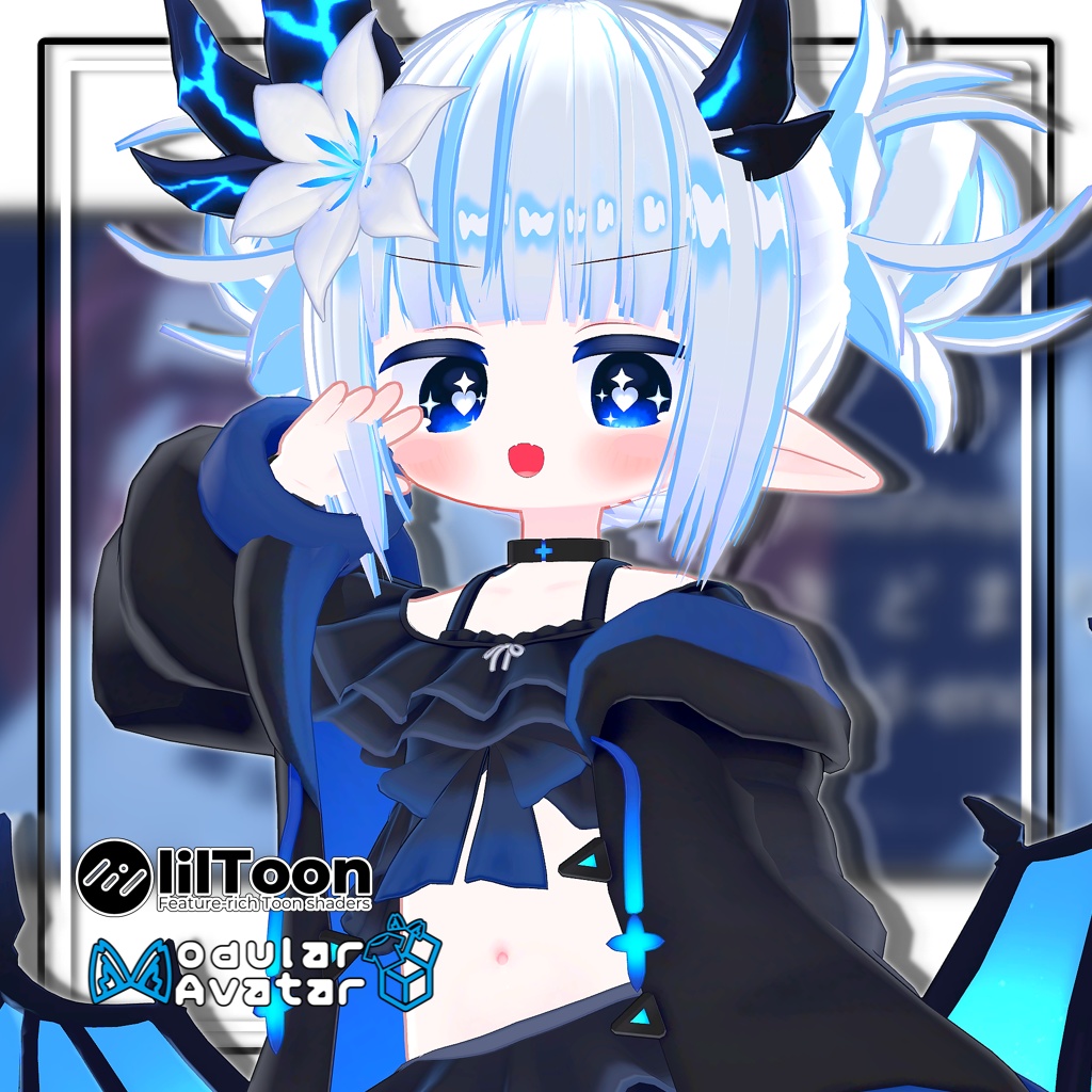 【7アバター対応】ツインお団子ヘア-リコリス【MA対応】