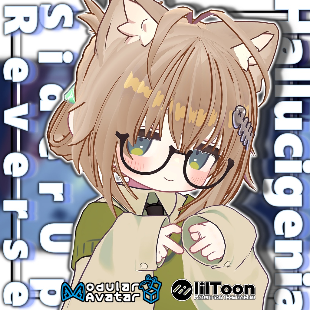 【9アバター対応】ハルキゲニアサイドアップリバースヘア【MA対応】