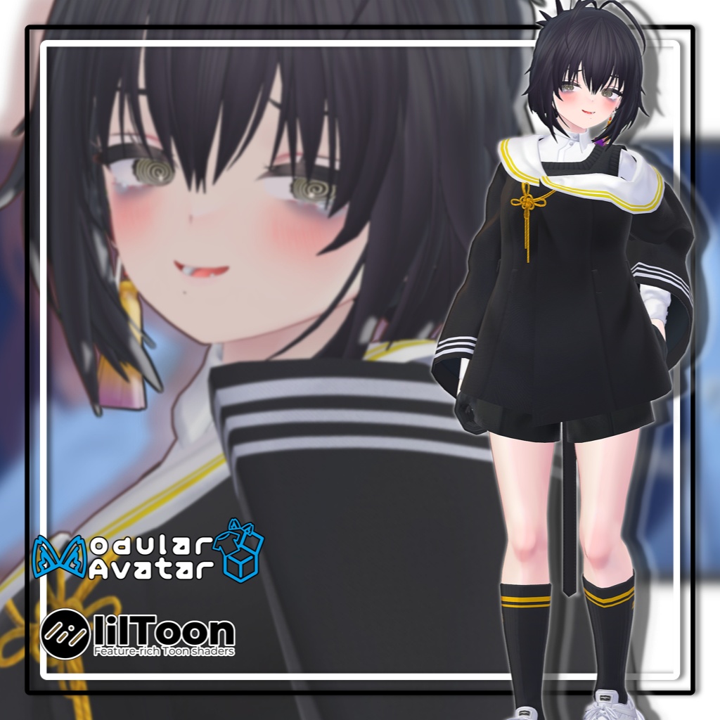 【11アバター対応】ハルキゲニアサイドアップリバースヘア【MA対応】