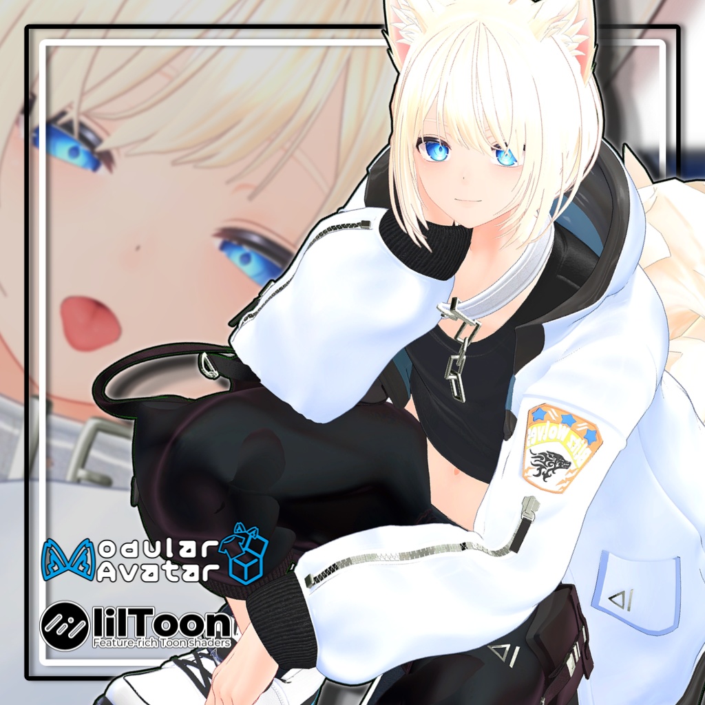 【複数アバター対応】ラウンドショートヘア【髪型】