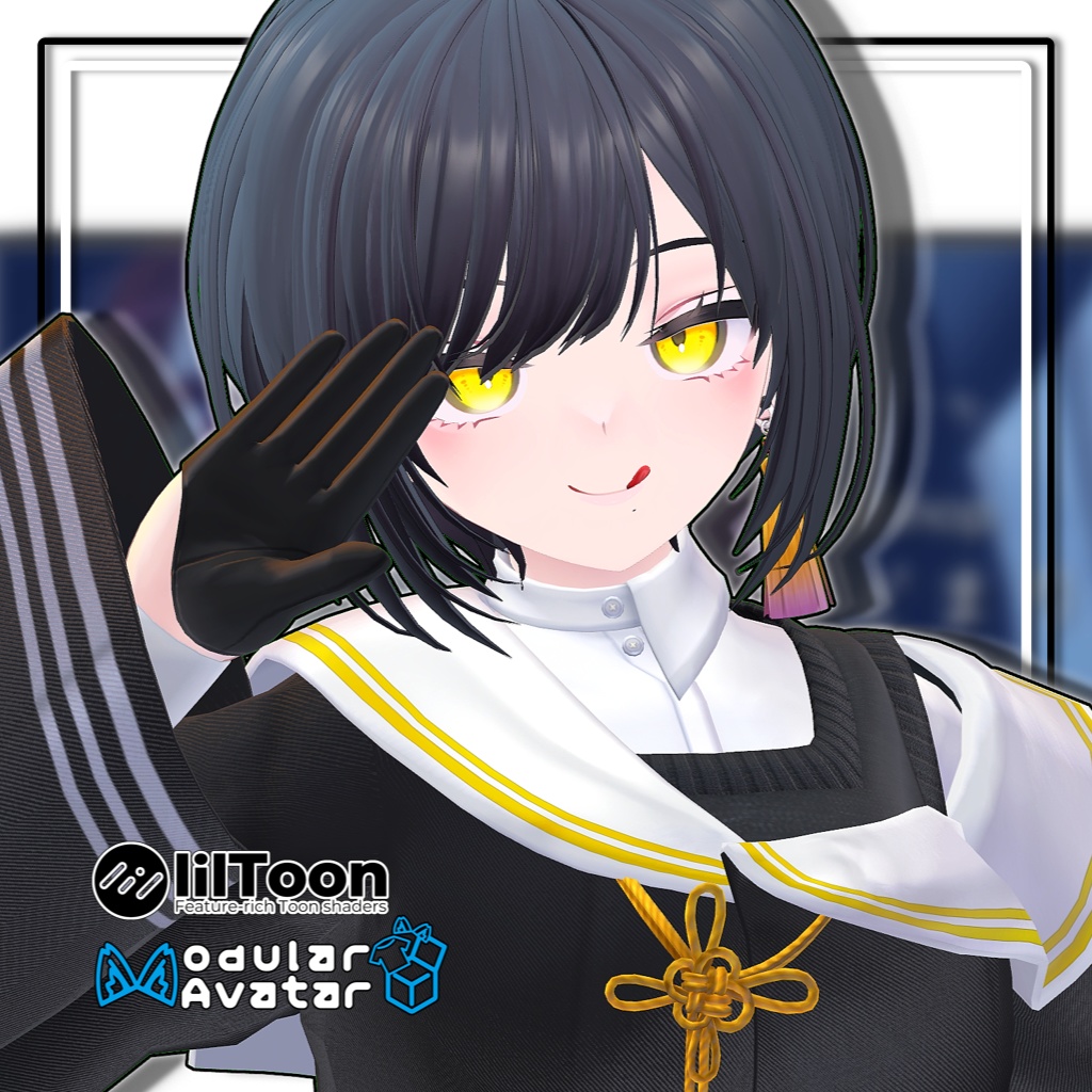 【複数アバター対応】ラウンドショートヘア【髪型】