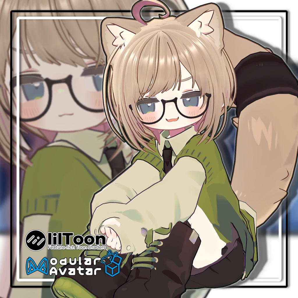 【複数アバター対応】ラウンドショートヘア【髪型】