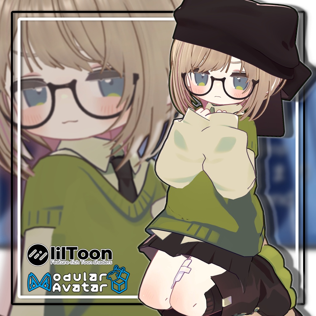 【複数アバター対応】ラウンドショートヘア【髪型】