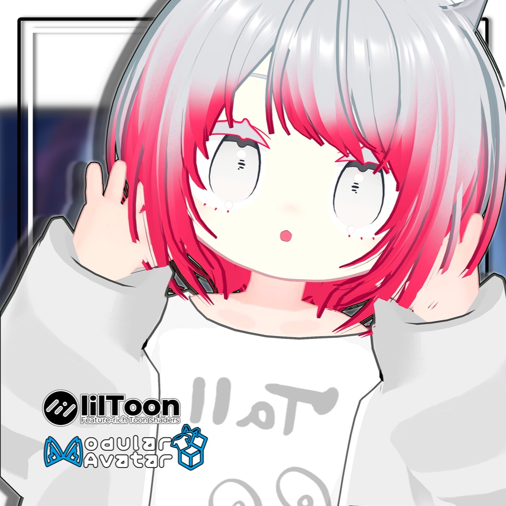 【複数アバター対応】ラウンドショートヘア【髪型】