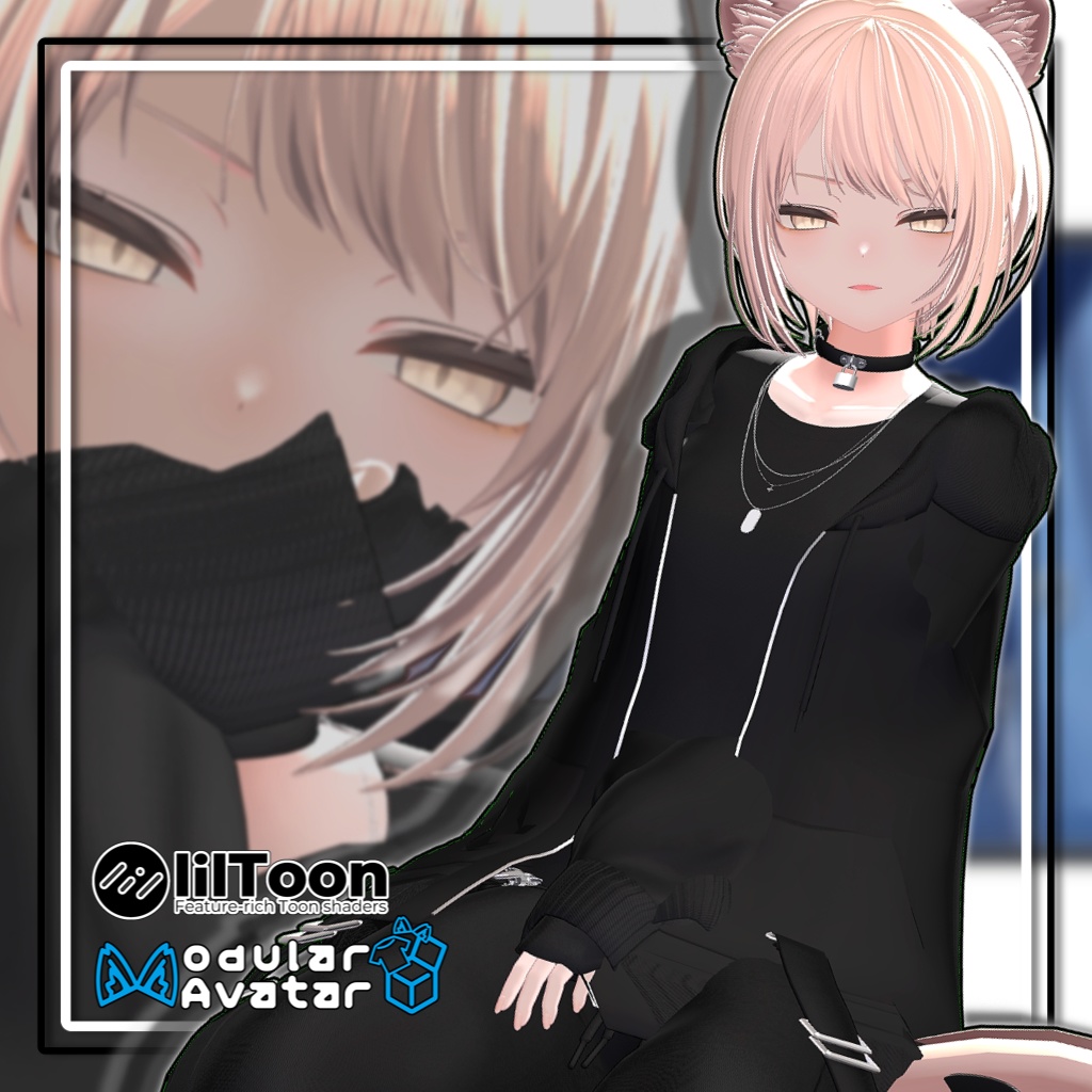 【複数アバター対応】ラウンドショートヘア【髪型】