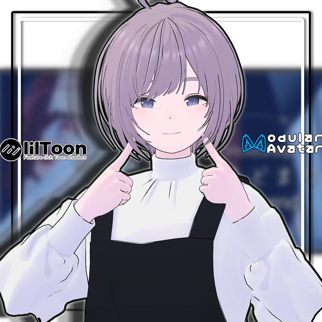 【複数アバター対応】ラウンドショートヘア【髪型】