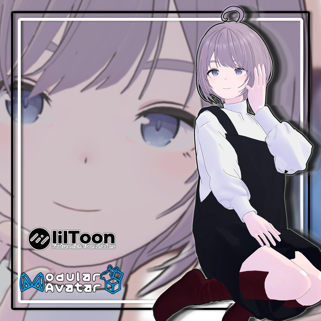 【複数アバター対応】ラウンドショートヘア【髪型】