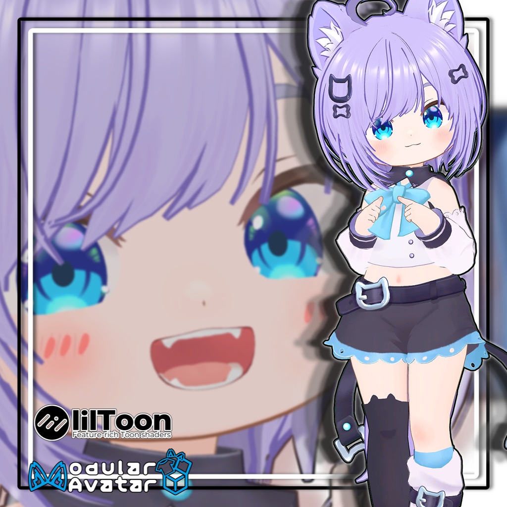 【複数アバター対応】ラウンドショートヘア【髪型】