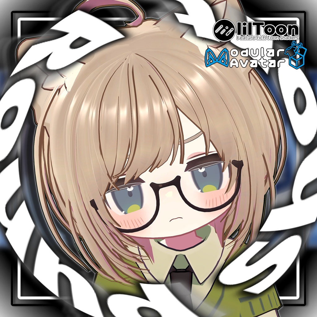 【複数アバター対応】ラウンドショートヘア【髪型】