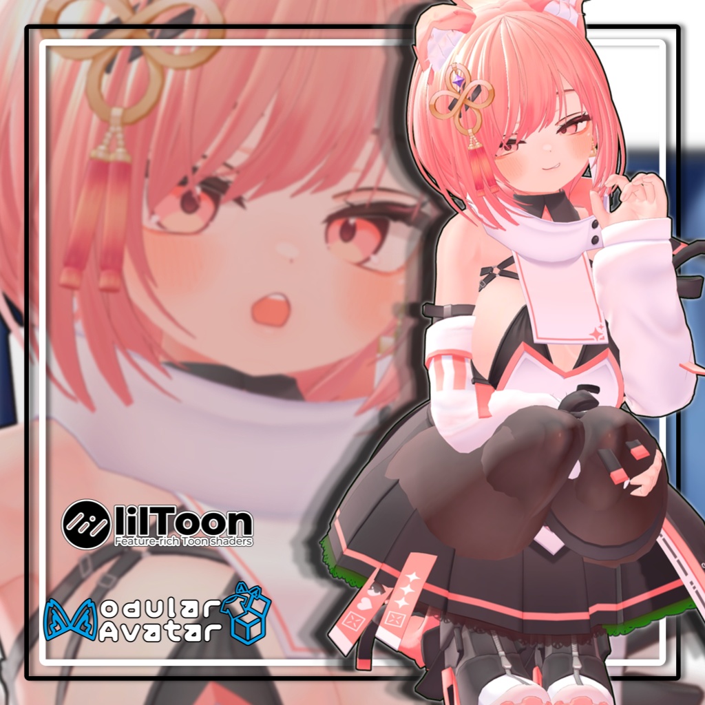 【複数アバター対応】ラウンドショートヘア【髪型】