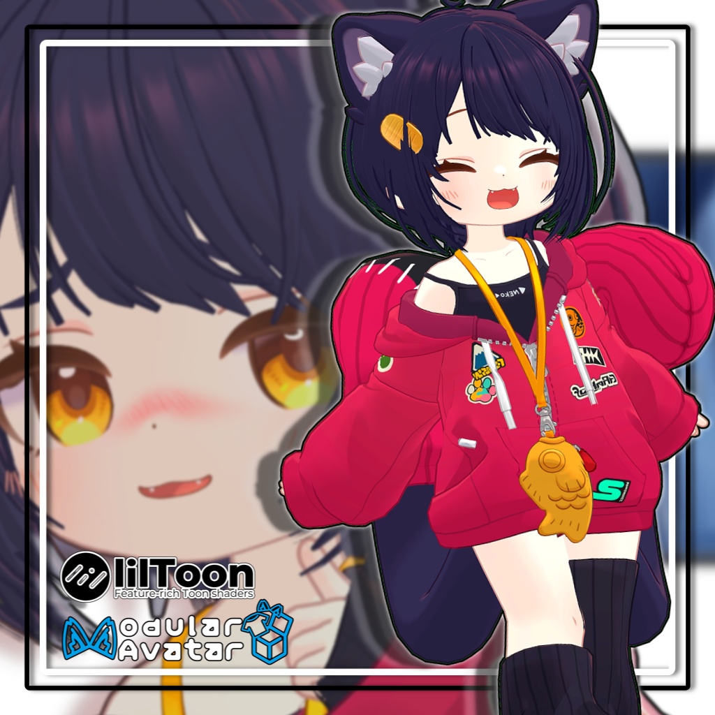 【複数アバター対応】ラウンドショートヘア【髪型】