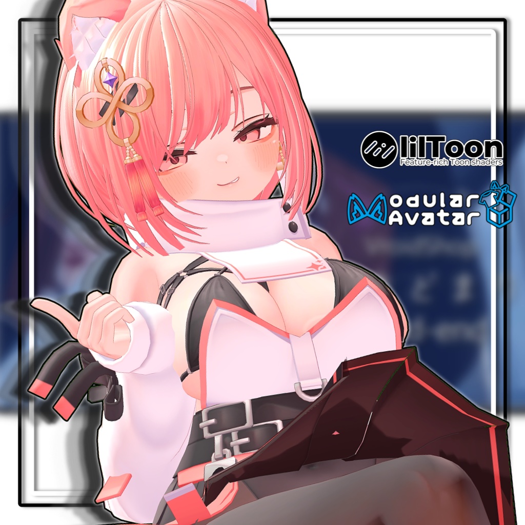 【複数アバター対応】ラウンドショートヘア【髪型】