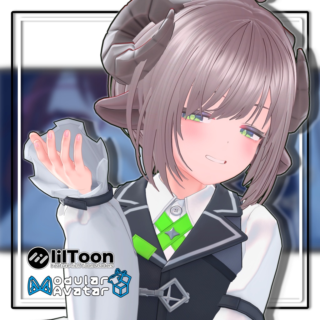 【複数アバター対応】ラウンドショートヘア【髪型】