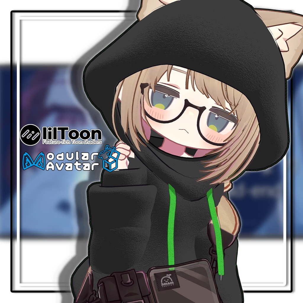 【複数アバター対応】ラウンドショートヘア【髪型】