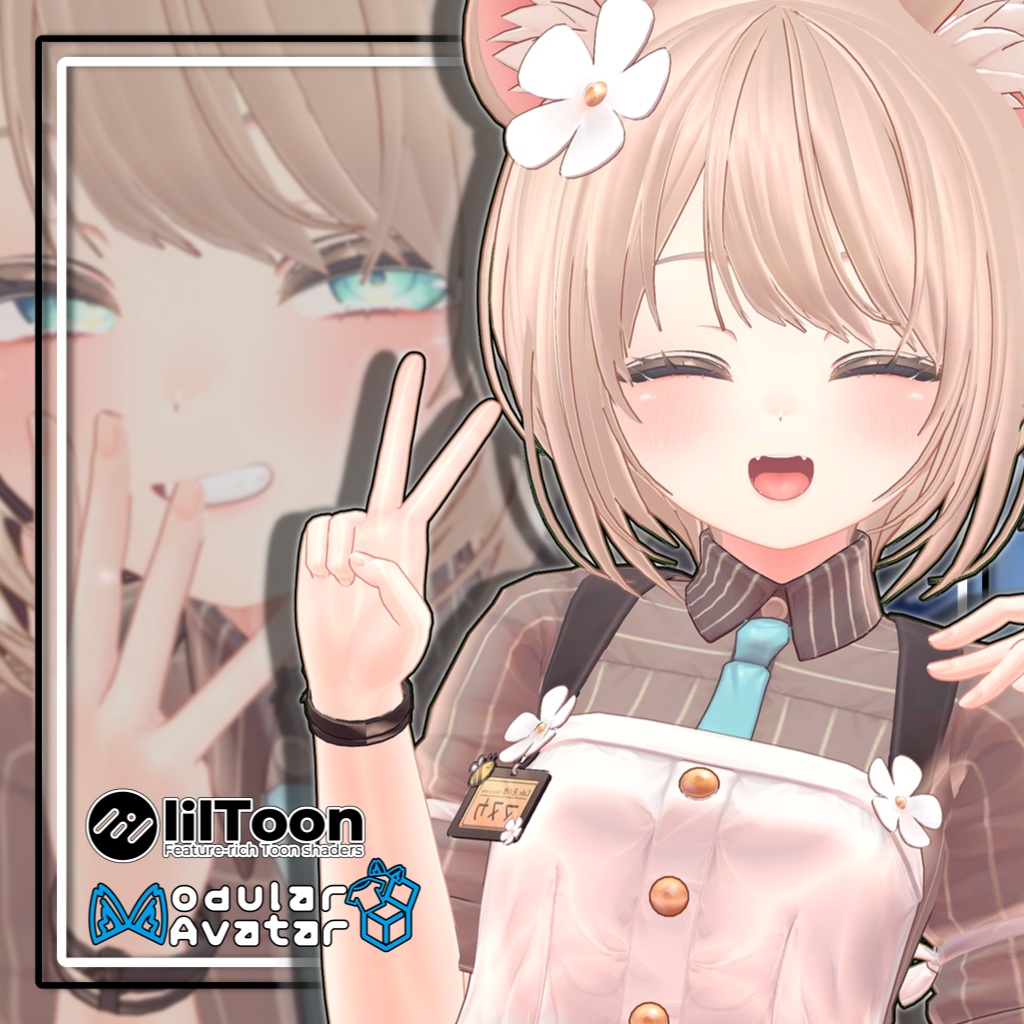 【複数アバター対応】ラウンドショートヘア【髪型】