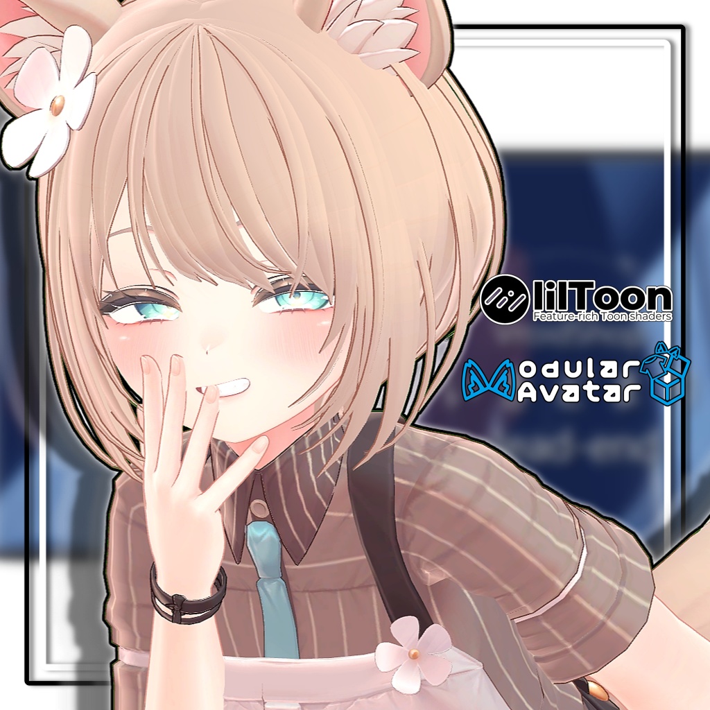 【複数アバター対応】ラウンドショートヘア【髪型】