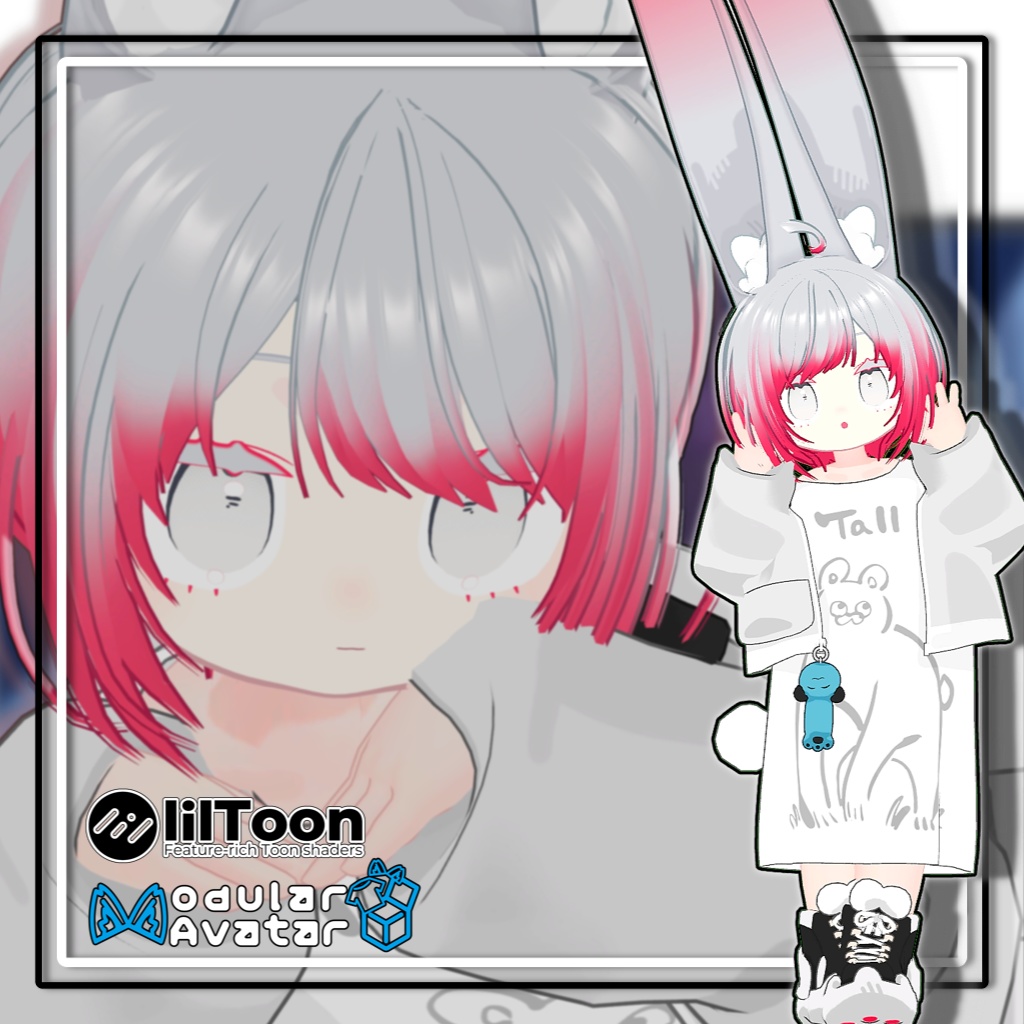 【複数アバター対応】ラウンドショートヘア【髪型】