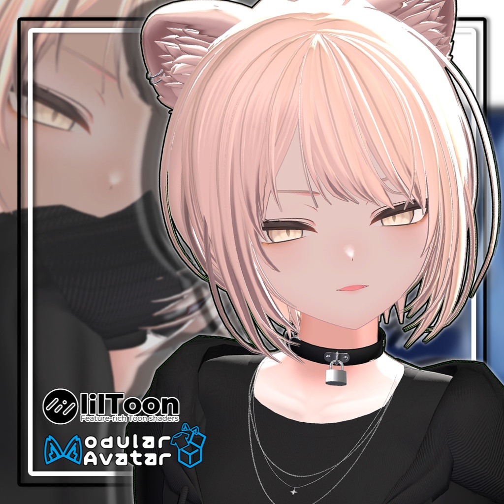 【複数アバター対応】ラウンドショートヘア【髪型】