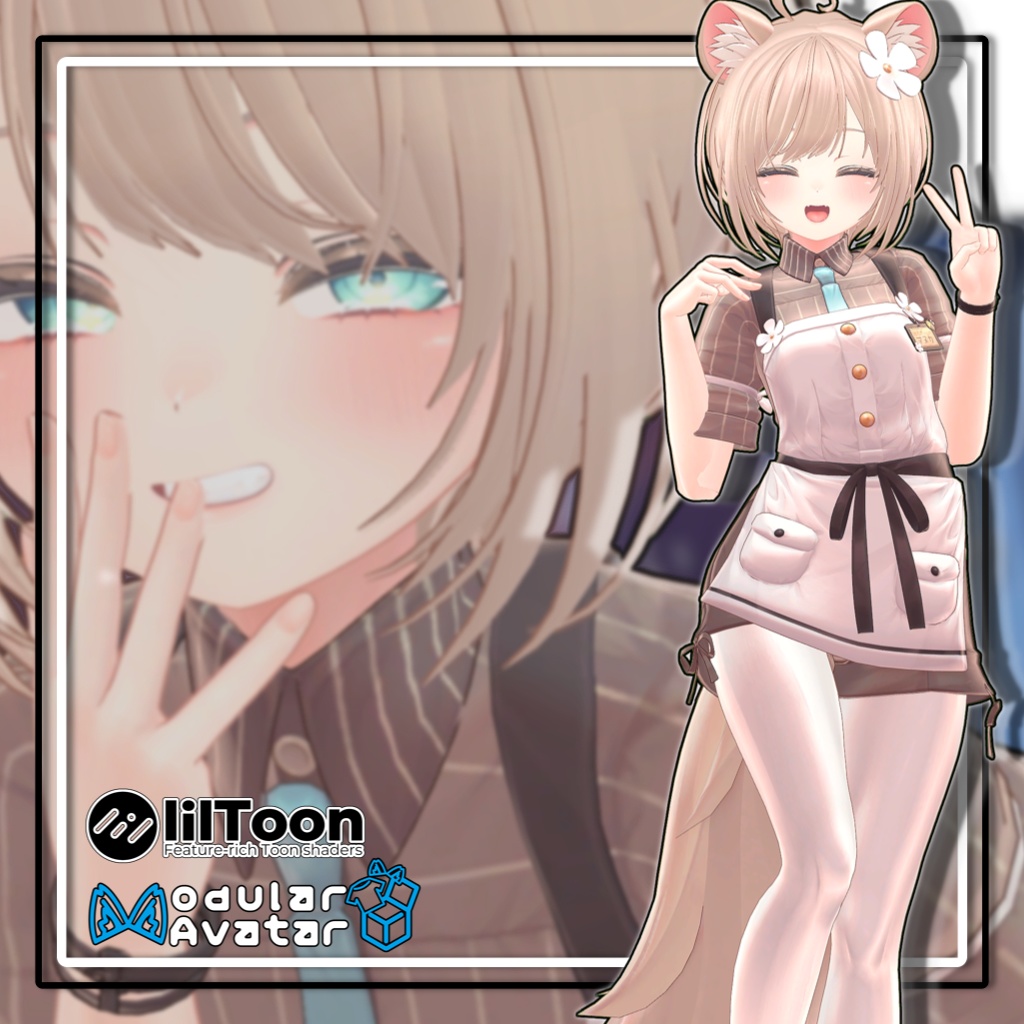 【複数アバター対応】ラウンドショートヘア【髪型】