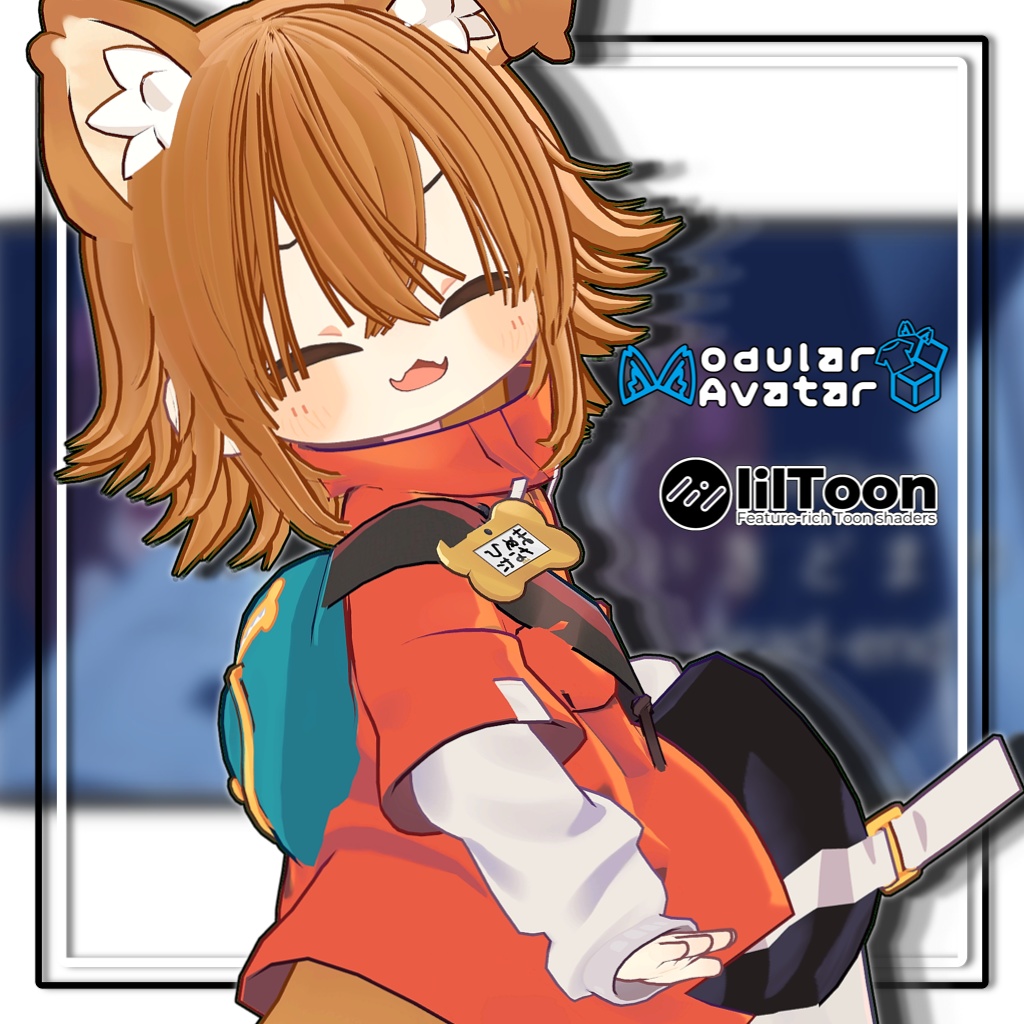 【複数アバター対応】ツンはねミドルヘア【髪型】