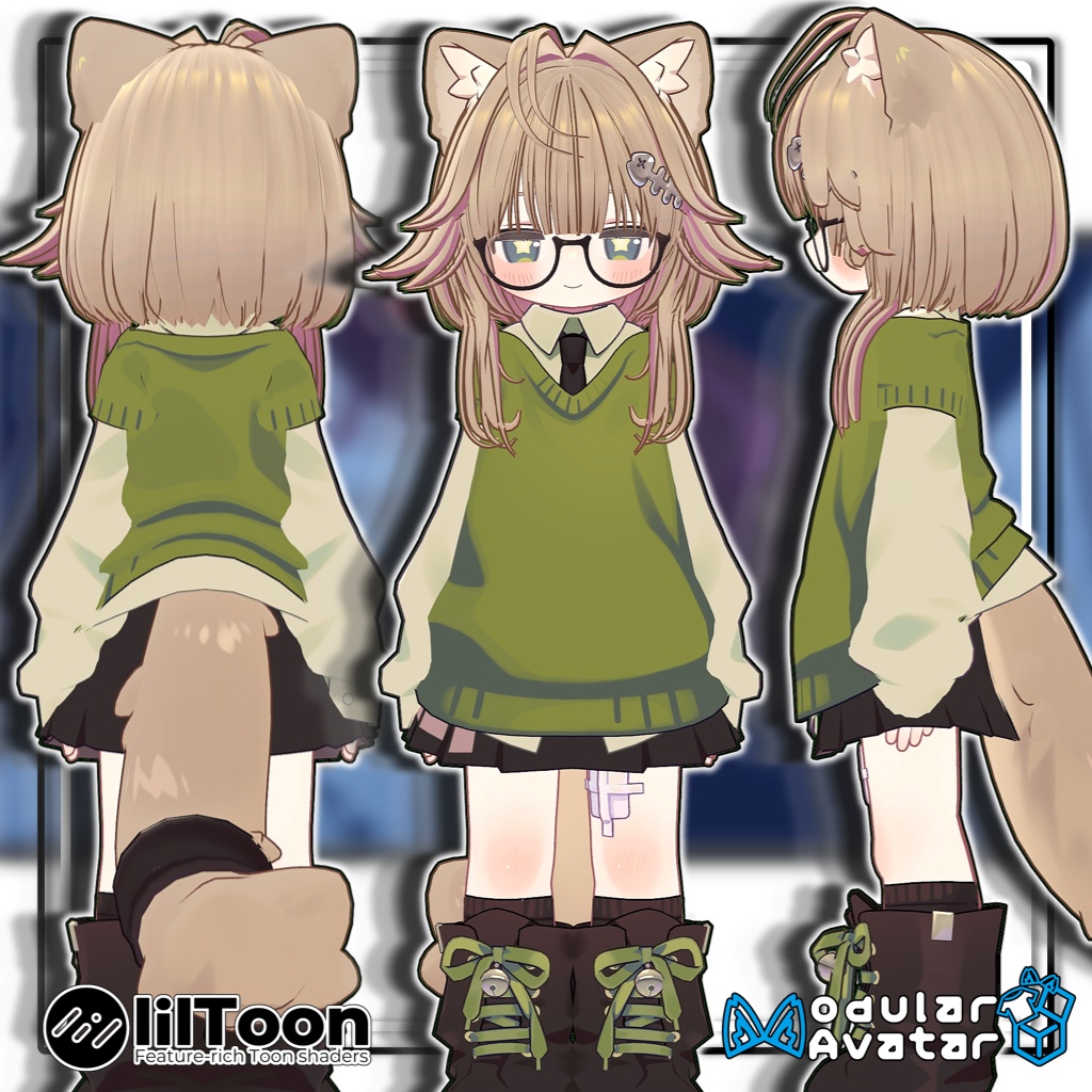 【複数アバター対応】内巻きマッシュボブアレンジ/Inward curl bob+arrangement【MA対応】