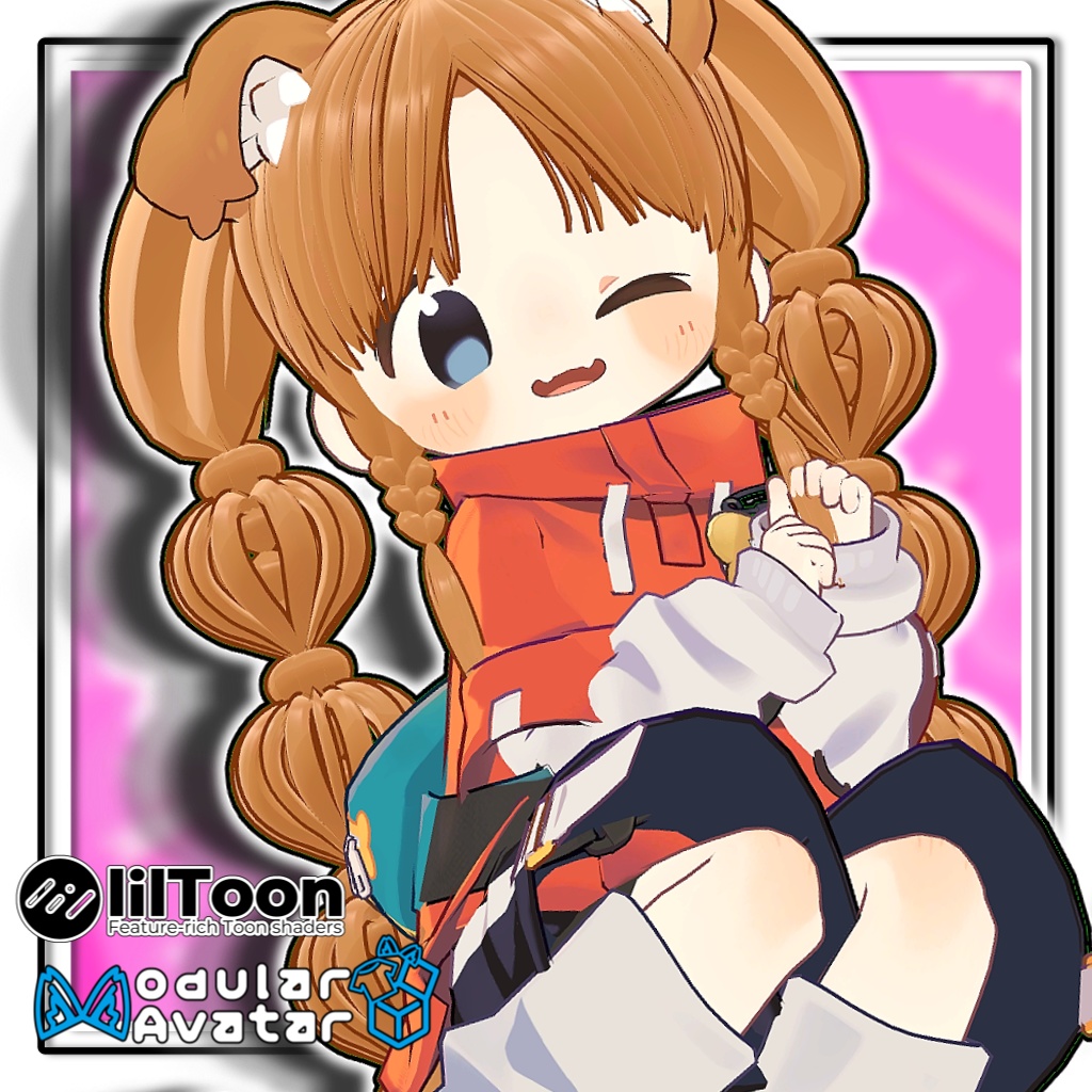 【複数アバター対応】まるふわツインバルーンヘア/Maru-Fuwa Twin Balloon Hair【髪型】