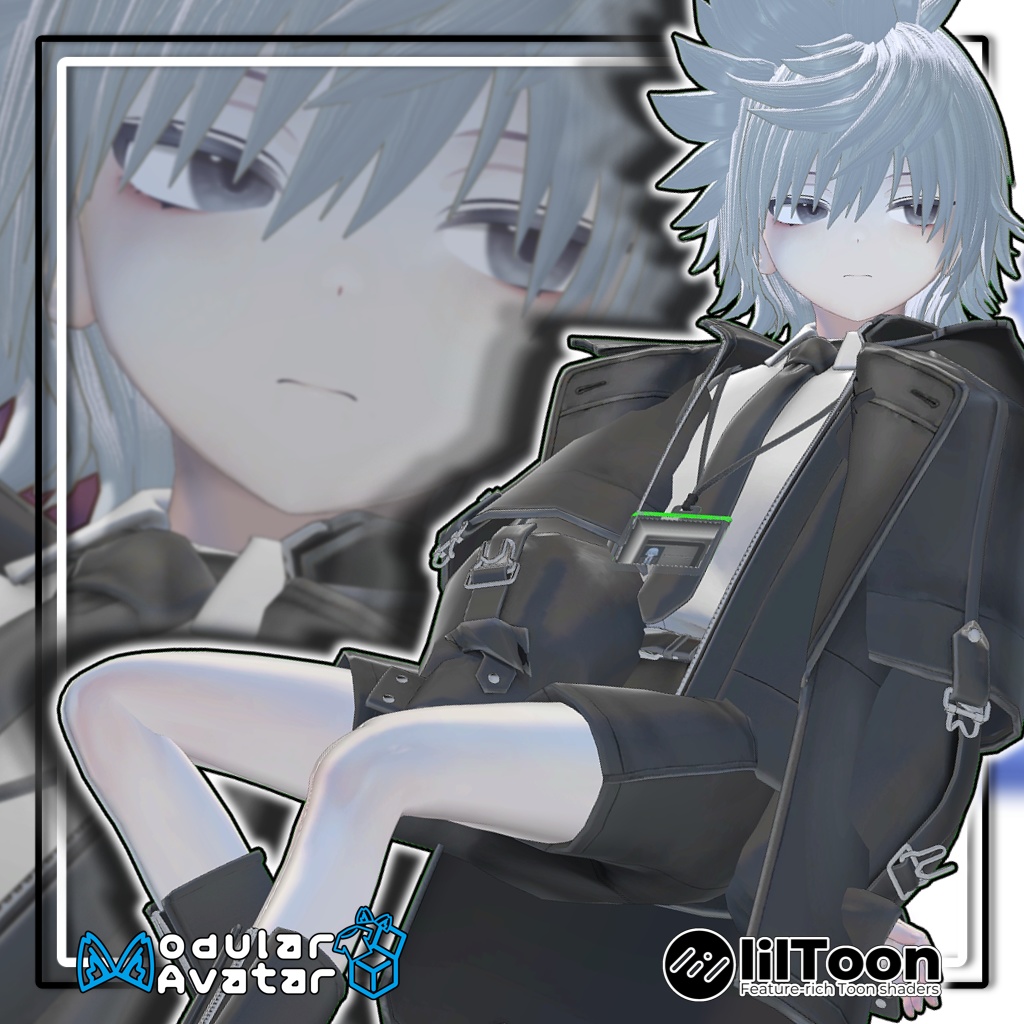 【複数アバター対応】無造作スパイキーウルフ【髪型】