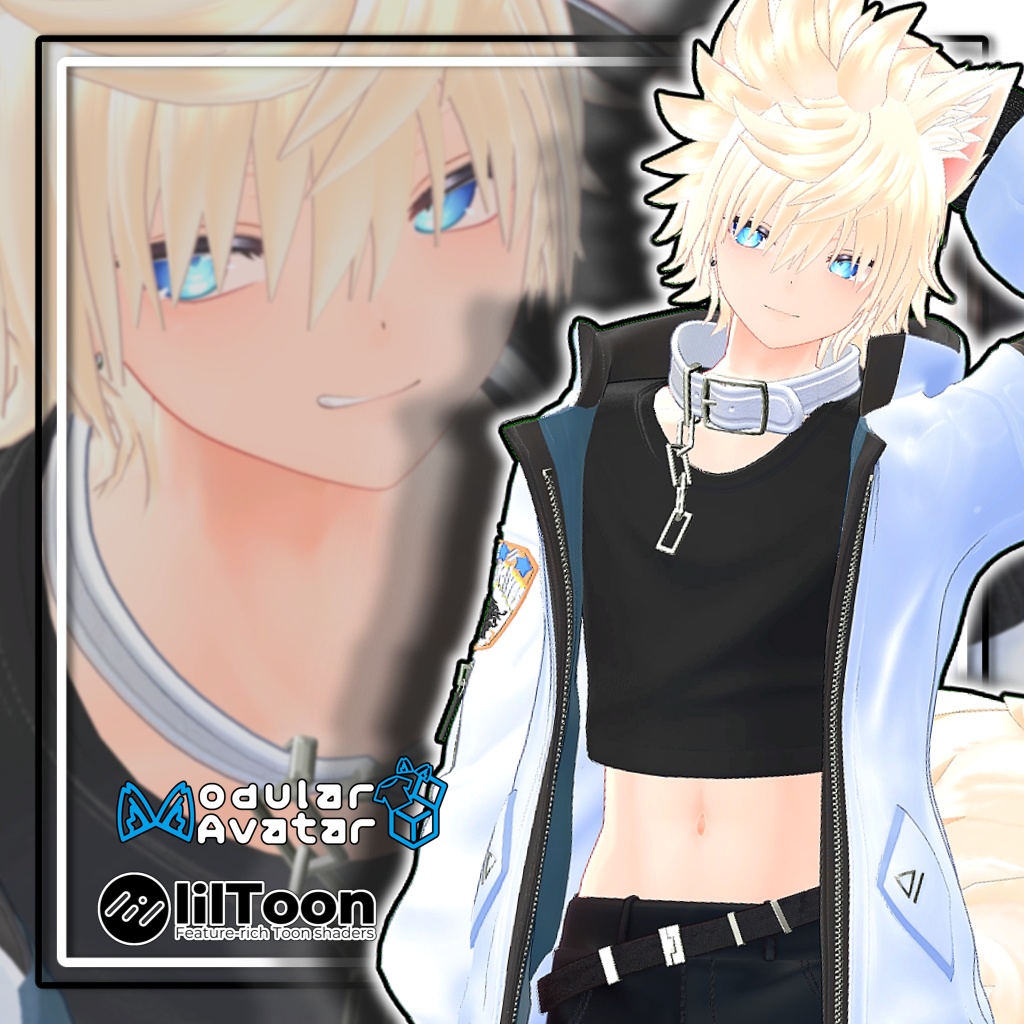 【複数アバター対応】無造作スパイキーウルフ【髪型】