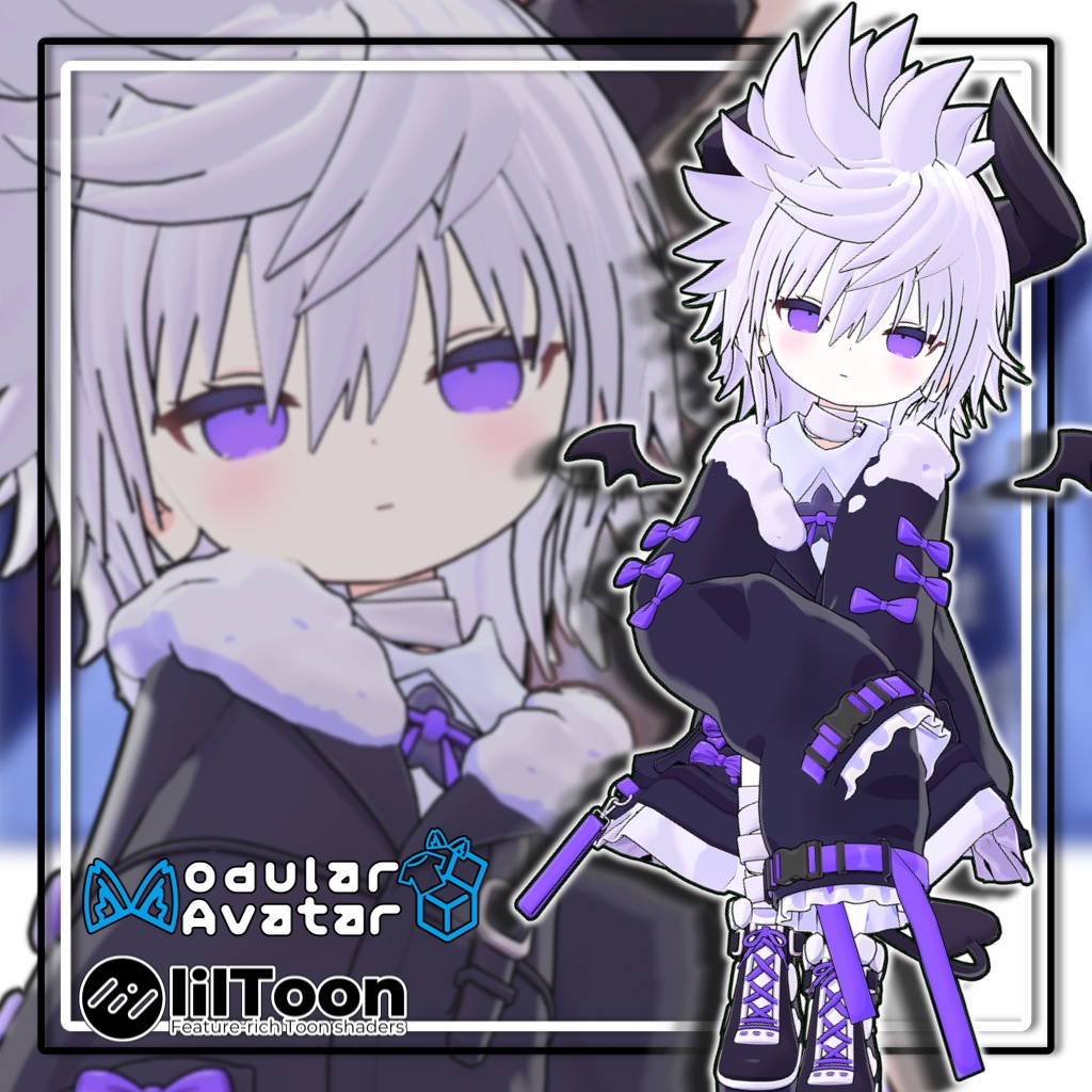 【複数アバター対応】無造作スパイキーウルフ【髪型】