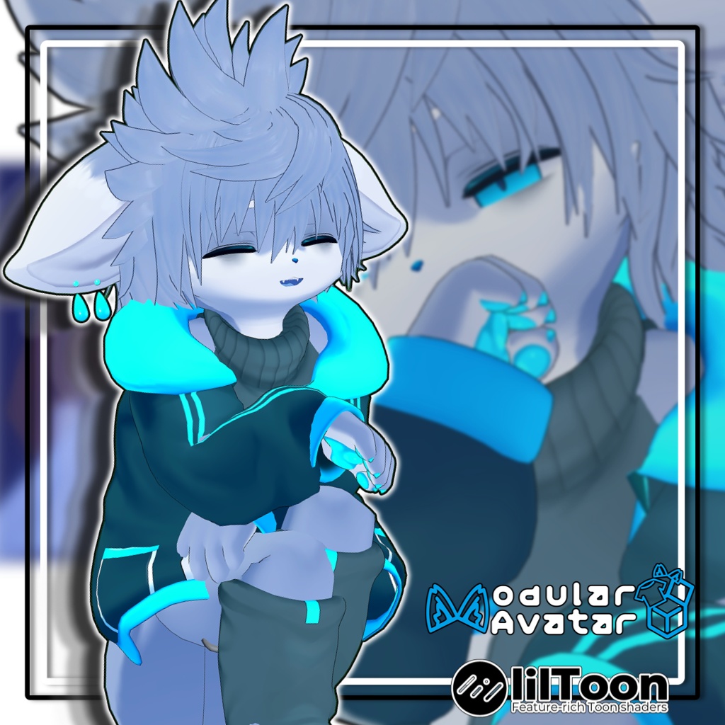 【複数アバター対応】無造作スパイキーウルフ【髪型】