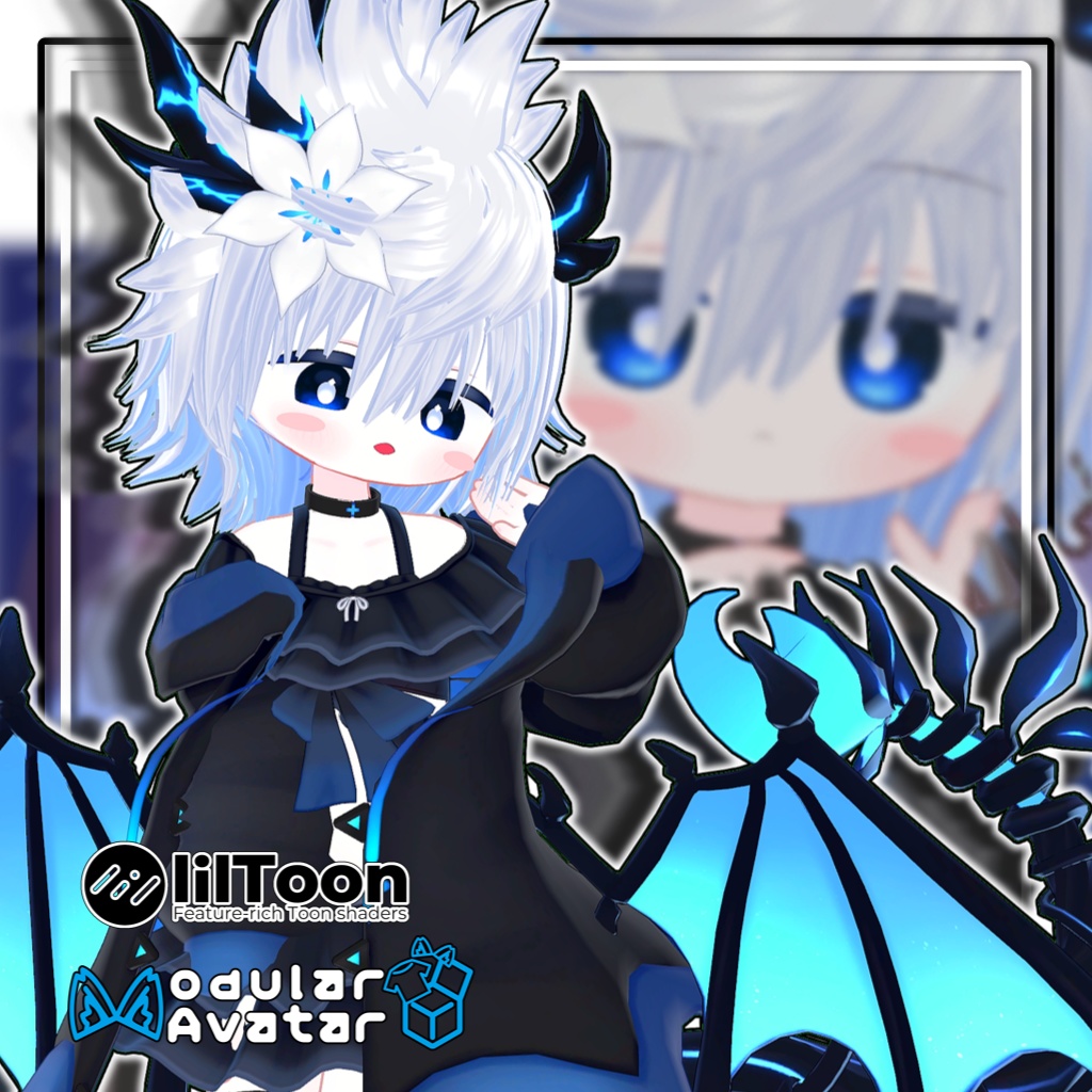 【複数アバター対応】無造作スパイキーウルフ【髪型】