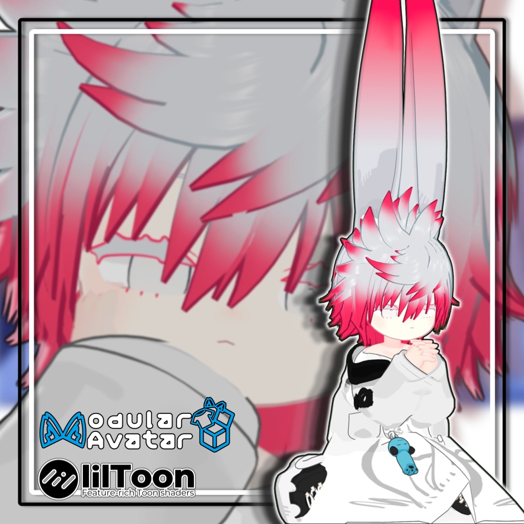 【複数アバター対応】無造作スパイキーウルフ【髪型】