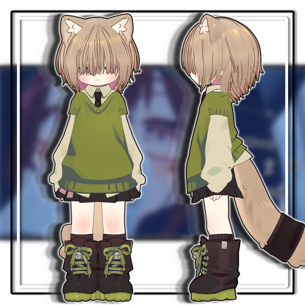 【11アバター対応】ダウナーショートヘアⅡ/Downer Short2【髪型】