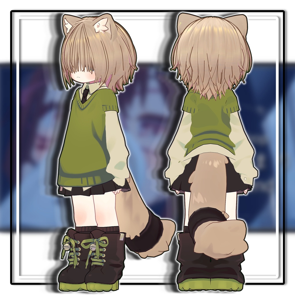 【11アバター対応】ダウナーショートヘアⅡ/Downer Short2【髪型】