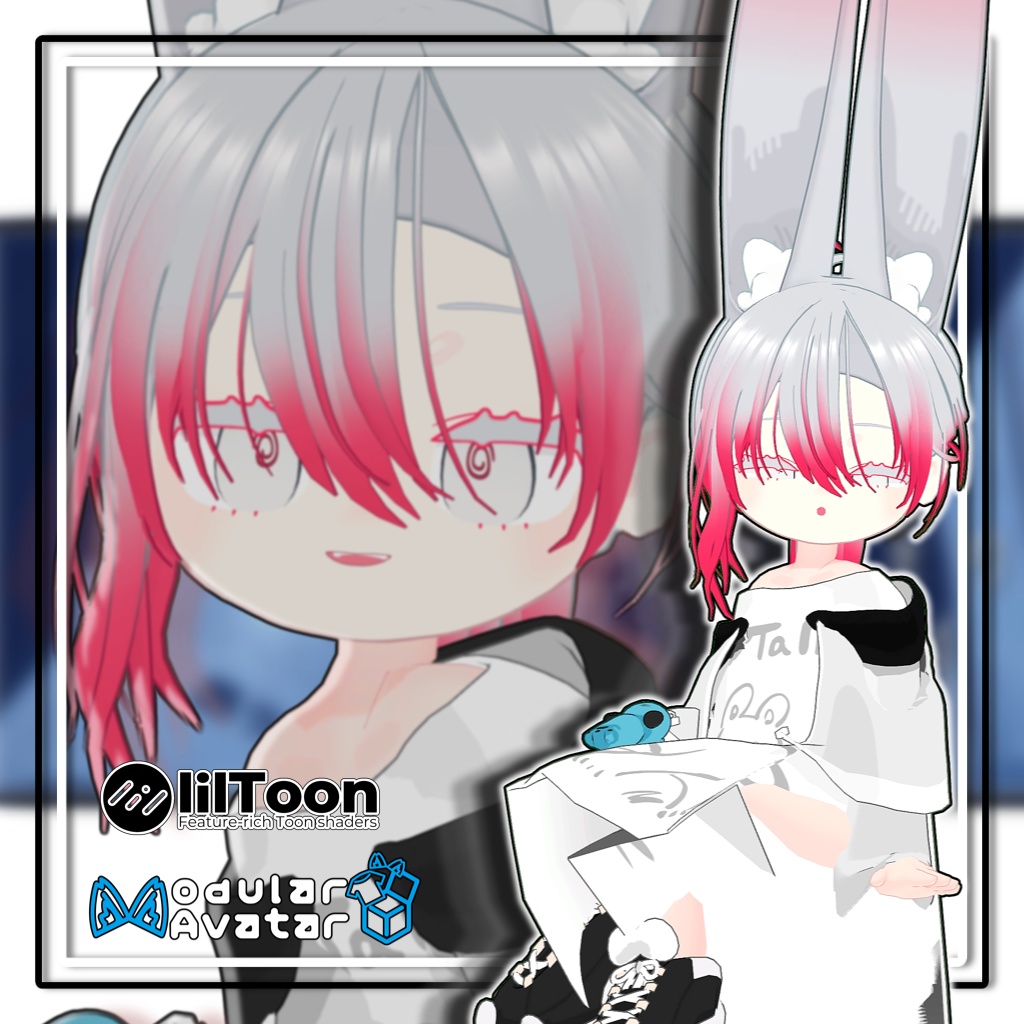 【11アバター対応】かたみみハーフアップ/Side Ear Half-up【髪型】