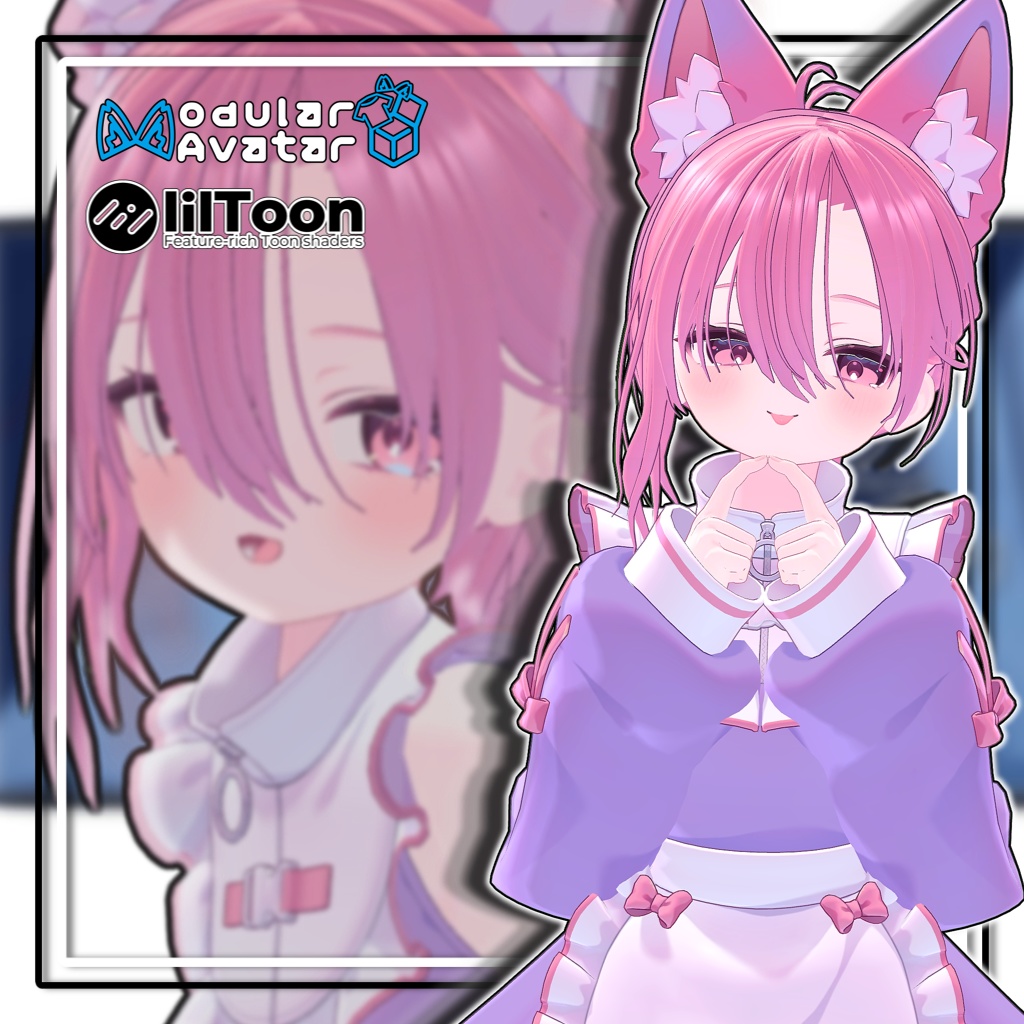 【11アバター対応】かたみみハーフアップ/Side Ear Half-up【髪型】