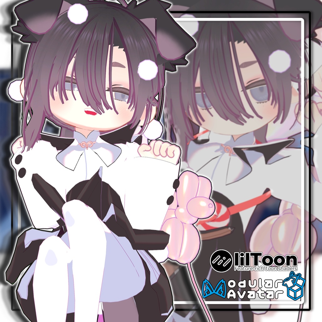 【11アバター対応】かたみみハーフアップ/Side Ear Half-up【髪型】