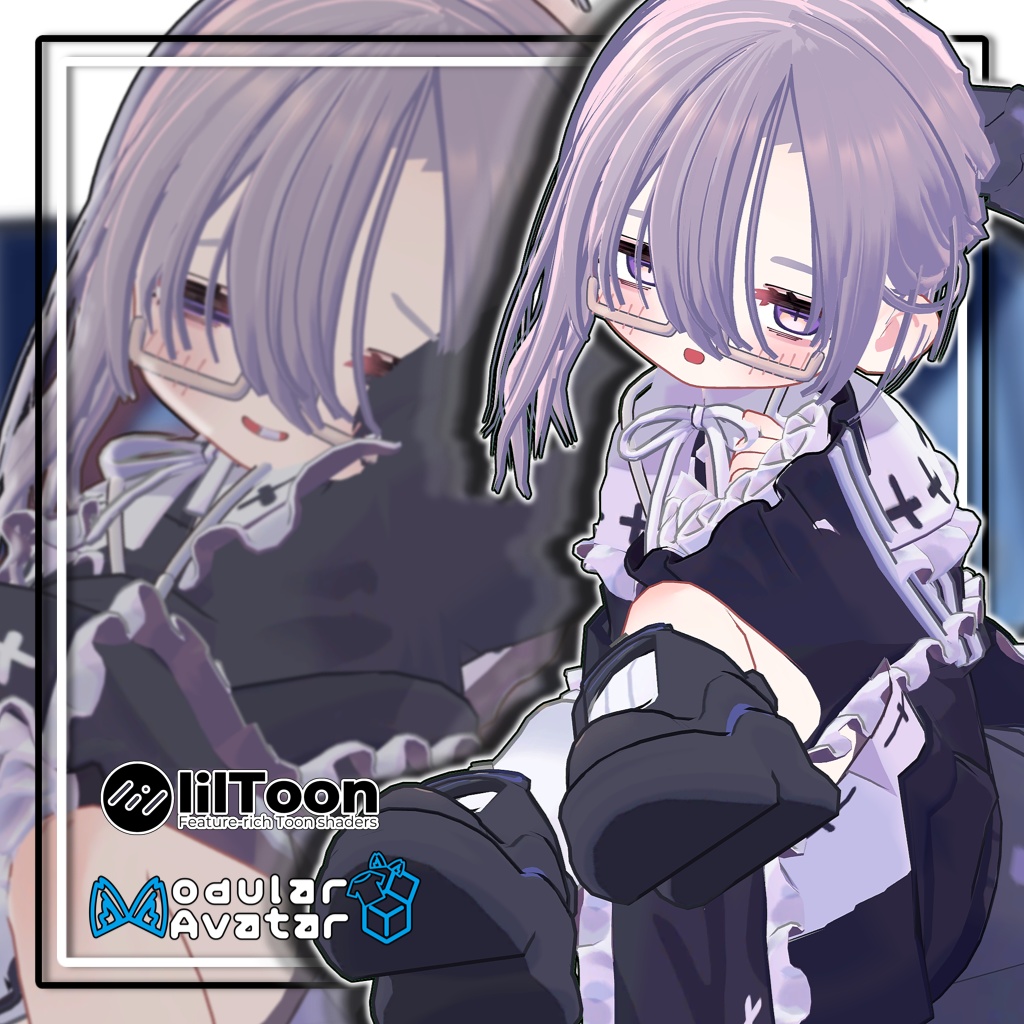 【11アバター対応】かたみみハーフアップ/Side Ear Half-up【髪型】