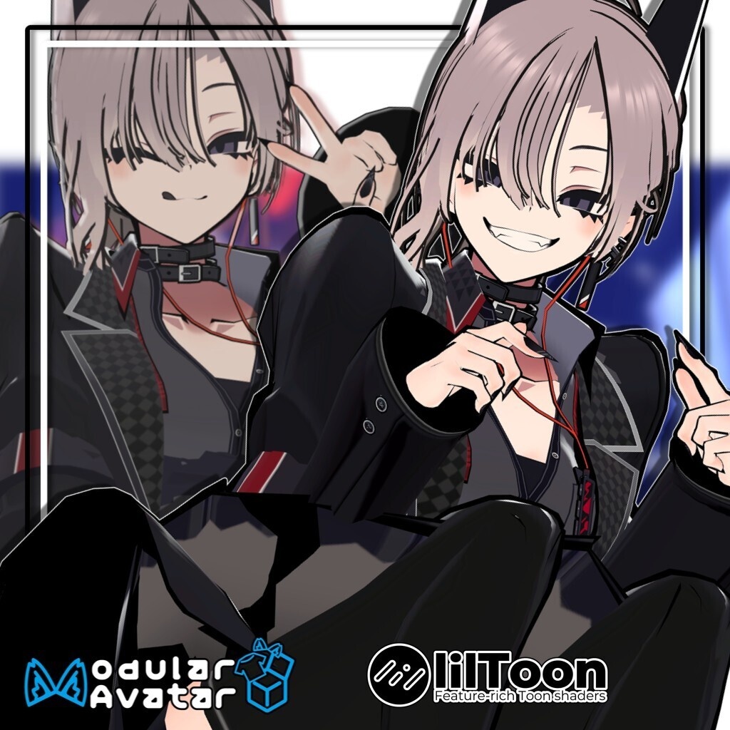 【複数アバター対応】かたみみハーフアップ/Side Ear Half-up【髪型】