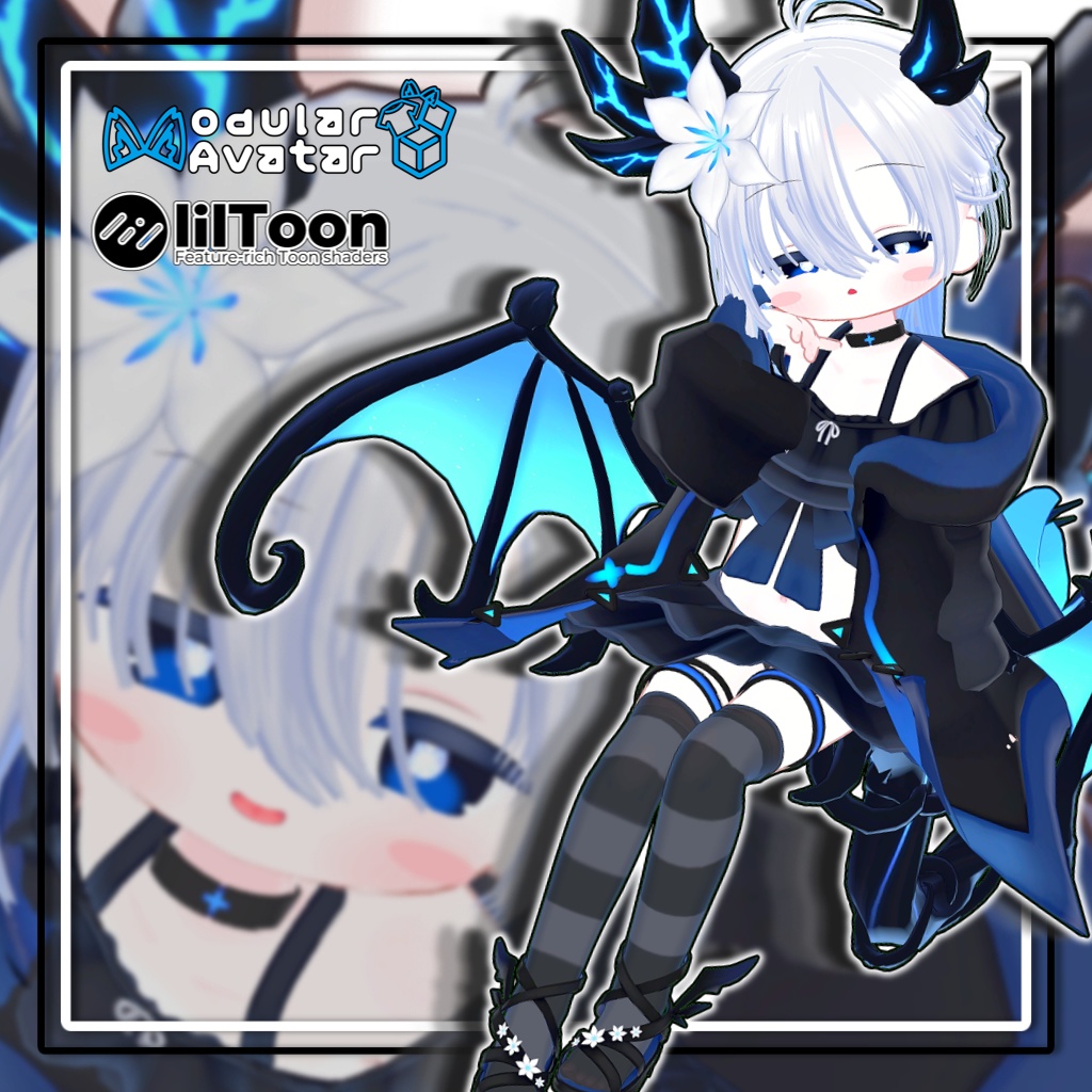 【11アバター対応】かたみみハーフアップ/Side Ear Half-up【髪型】