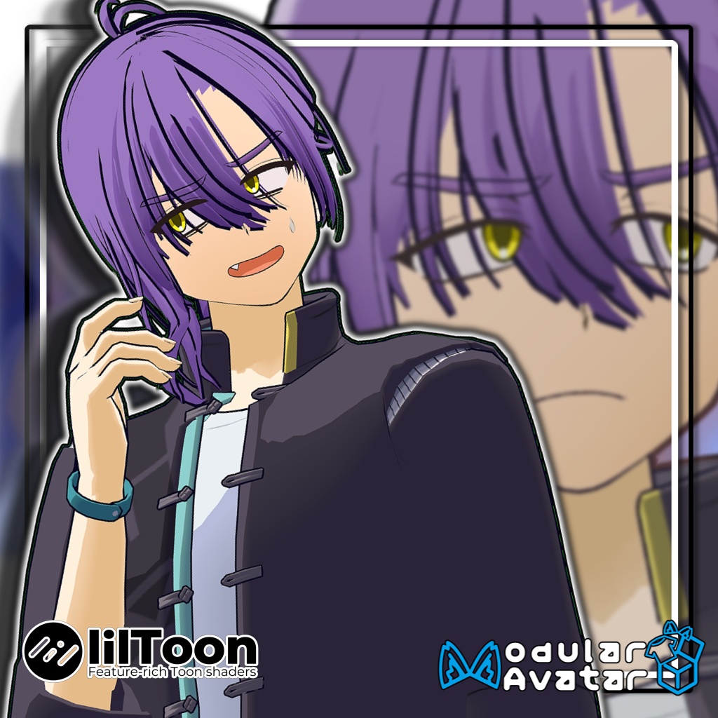 【複数アバター対応】かたみみハーフアップ/Side Ear Half-up【髪型】