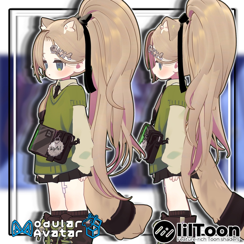 【10アバター対応】サイドテールヘア/Side Tail Hair【髪型】