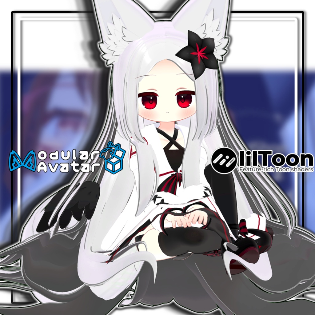 【14アバター対応】おでこ出しロングヘア/Forehead_longhair【髪型】