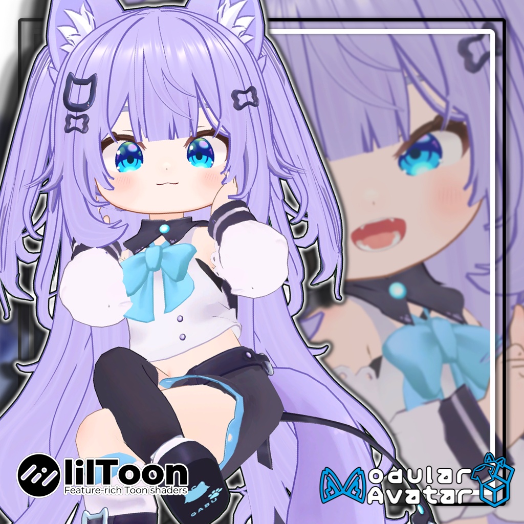 【複数アバター対応】🌸ハーフツインテール/Half Twintails【髪型】
