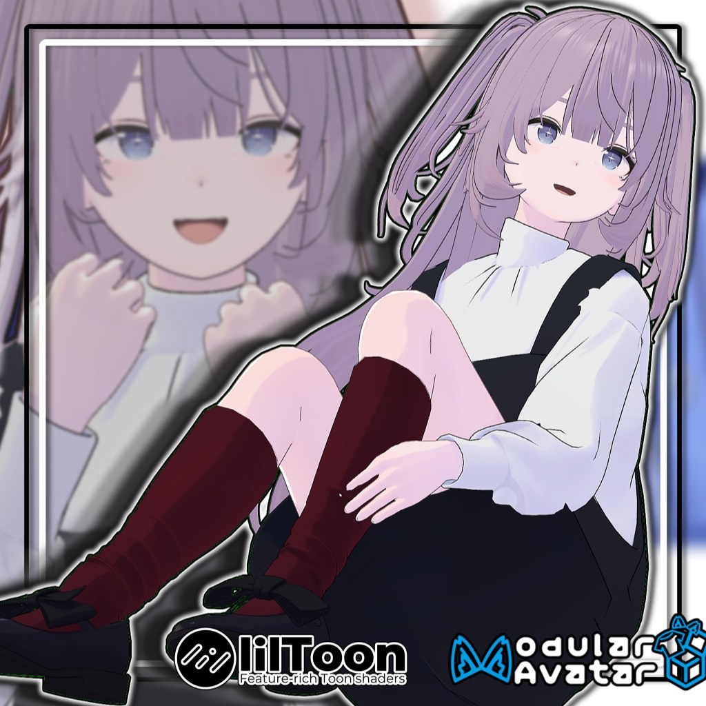 【複数アバター対応】🌸ハーフツインテール/Half Twintails【髪型】