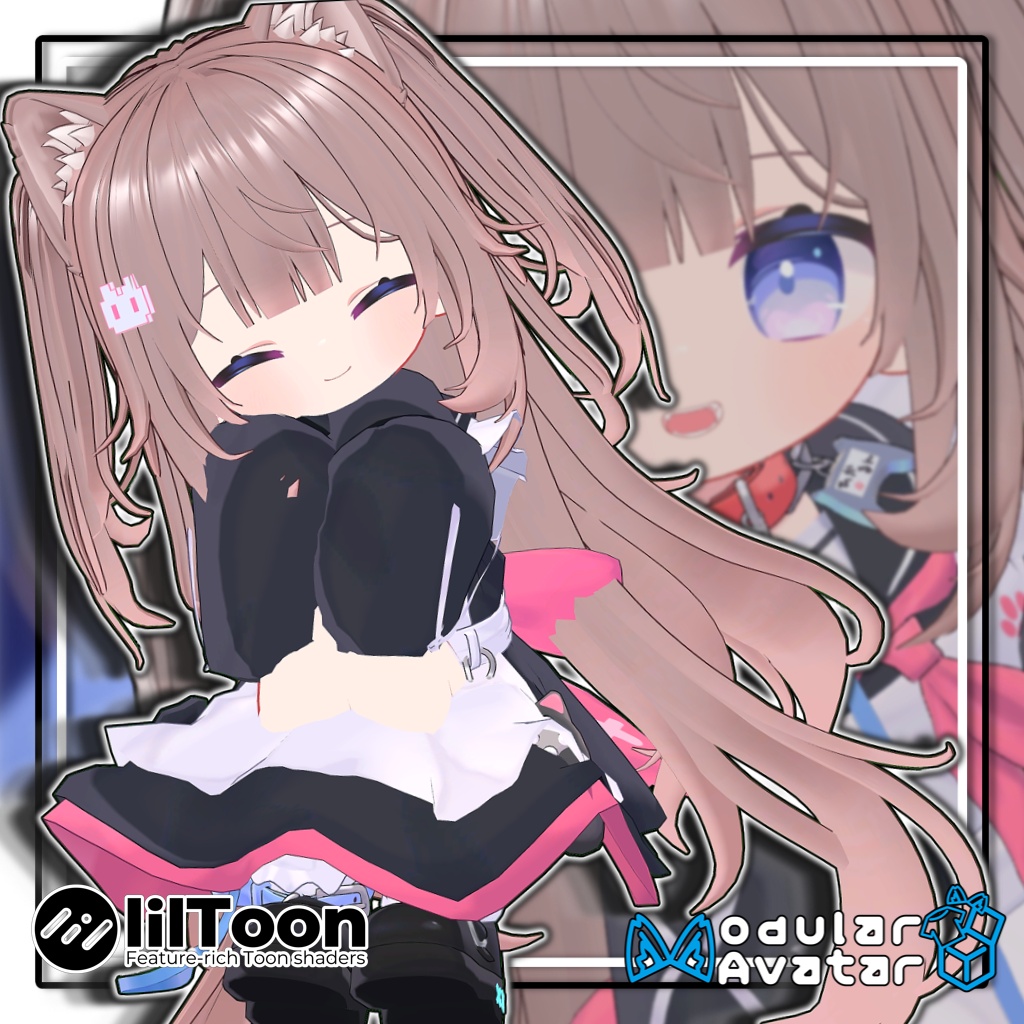 【複数アバター対応】🌸ハーフツインテール/Half Twintails【髪型】