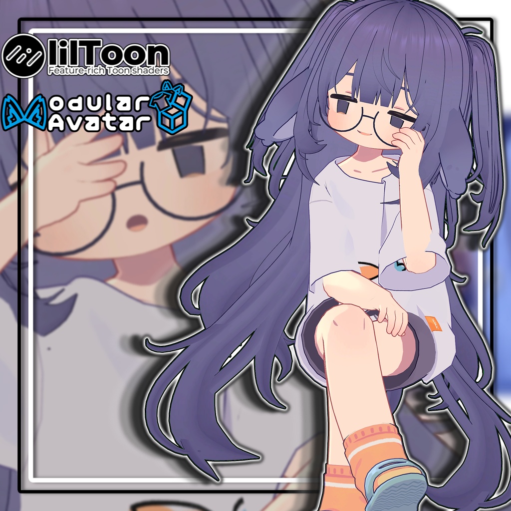 【複数アバター対応】🌸ハーフツインテール/Half Twintails【髪型】