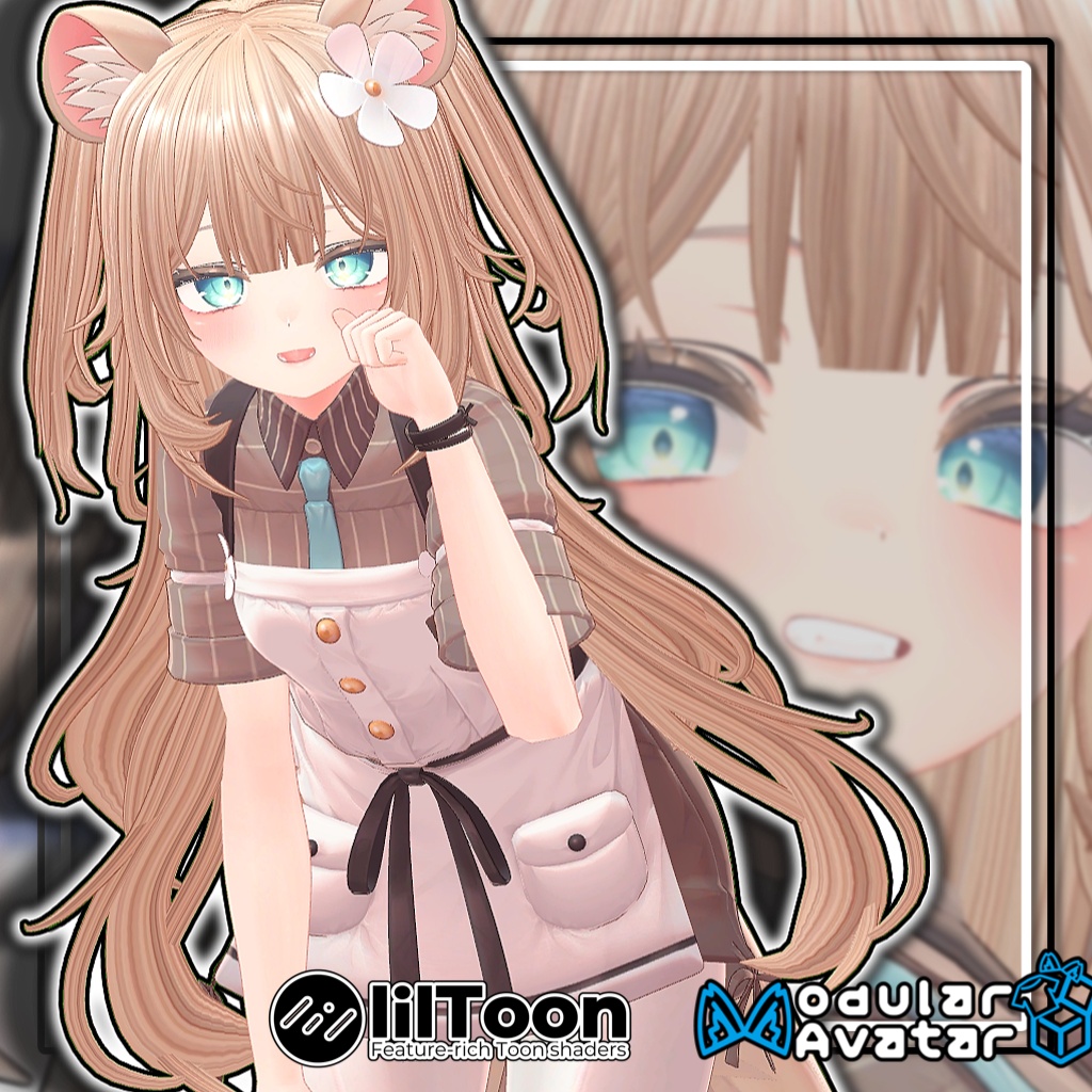 【複数アバター対応】🌸ハーフツインテール/Half Twintails【髪型】