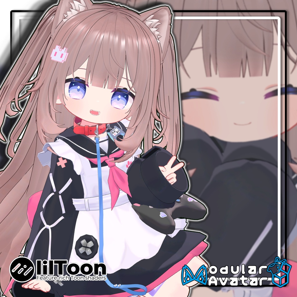 【複数アバター対応】🌸ハーフツインテール/Half Twintails【髪型】
